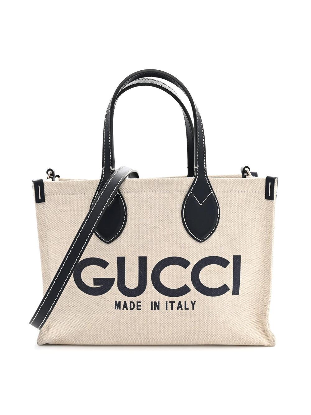 Gucci Canvas Calfskin Logo Print Medium #375273G12B